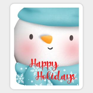 Cute Watercolor Snowman Sticker